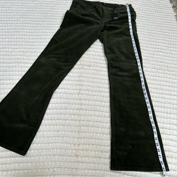 KUT From the Kloth Karen baby bootcut size 10 dark green soft corduroy pant. - Picture 6 of 8